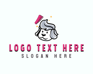 Mascot - Pet Groomer Comb logo design