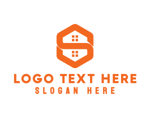 Tiny Home - Realtor House Letter S logo design