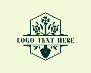 Leaf - Flower Shovel Gardener logo design