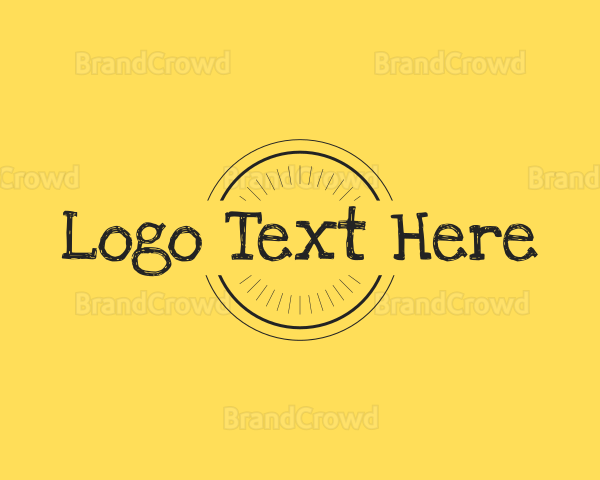 Handwriting Doodle Text Logo