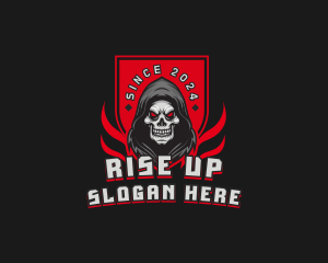 Skull Gamer Shield Logo