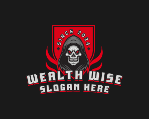 Skull Gamer Shield Logo