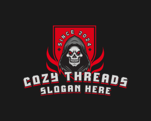 Hoodie - Skull Gamer Shield logo design