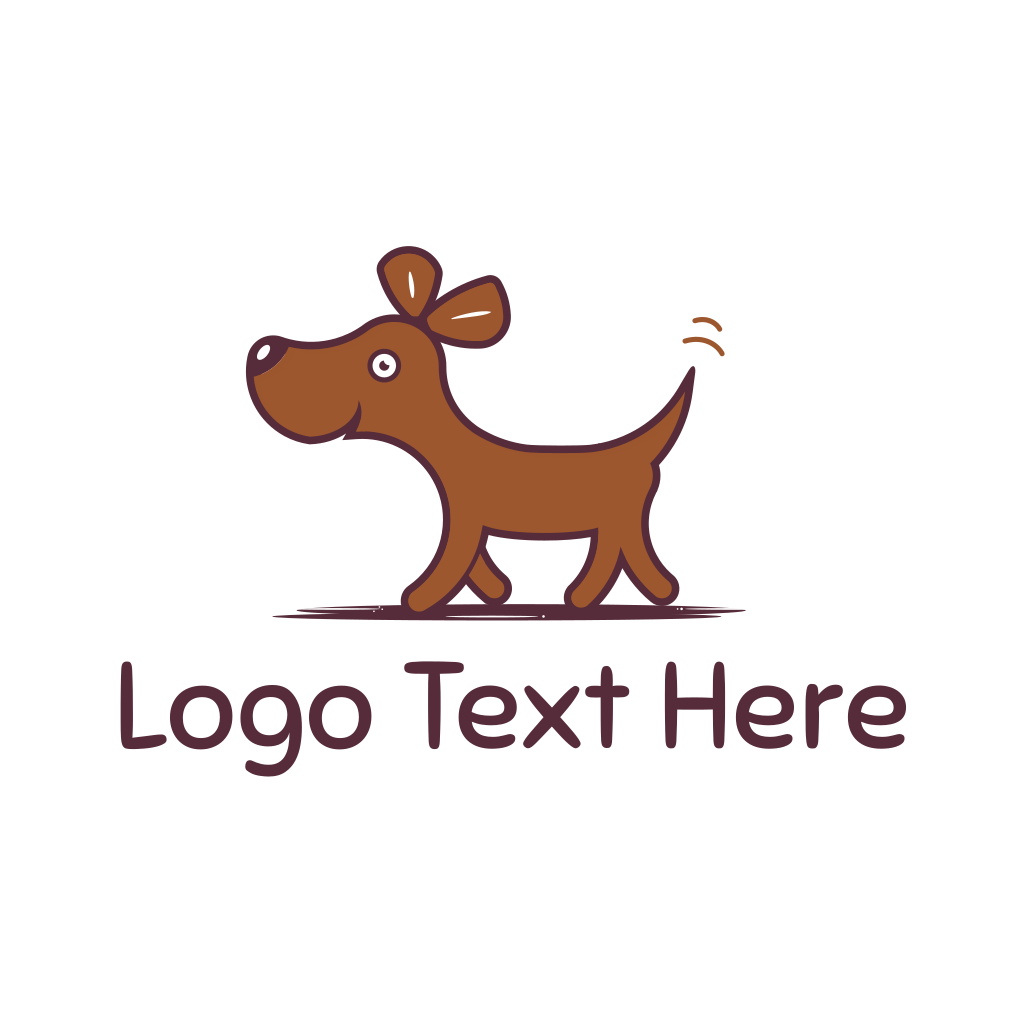 Happy Dog Walking Logo | BrandCrowd Logo Maker