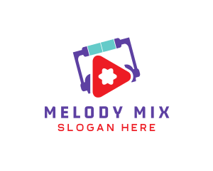 Playlist - Media Player Application logo design