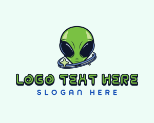 Holographic - Cosmic Space Alien logo design