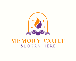 Archive - Flame Book Library logo design