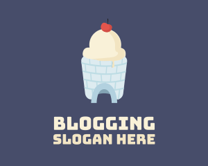 Dessert - Ice Cream Igloo logo design