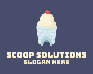 Ice Cream Igloo logo design