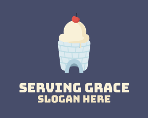 Ice Cream Igloo logo design