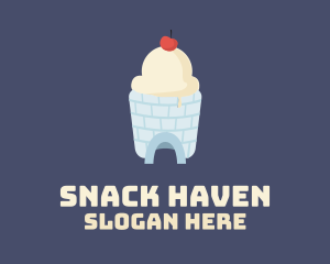 Ice Cream Igloo logo design