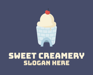 Ice Cream Igloo logo design