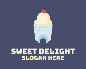 Ice Cream Igloo logo design