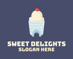 Ice Cream Igloo logo design