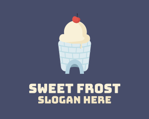 Ice Cream Igloo logo design