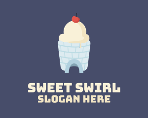 Soft Serve - Ice Cream Igloo logo design