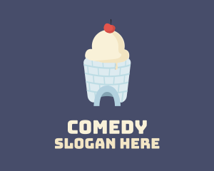 Sweet - Ice Cream Igloo logo design