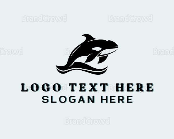 Orca Sea Animal Logo