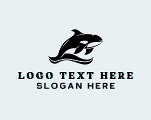 Usa - Orca Sea Animal logo design