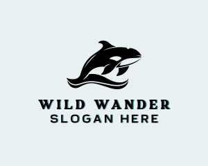 Orca Sea Animal logo design