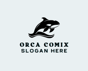 Orca Sea Animal logo design