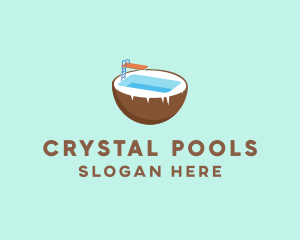 Pool - Coco Swimming Pool logo design