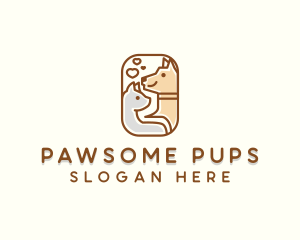 Cat Dog Grooming logo design