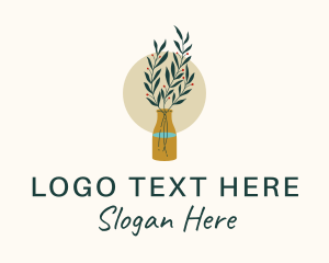 Home Decor - Plant Vase Decor logo design