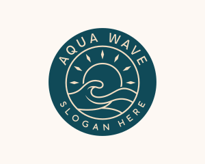 Ocean Tide Waves logo design