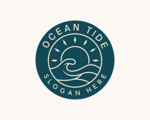 Ocean Tide Waves logo design