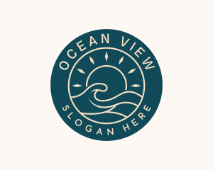 Ocean Tide Waves logo design