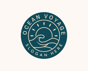 Ocean Tide Waves logo design