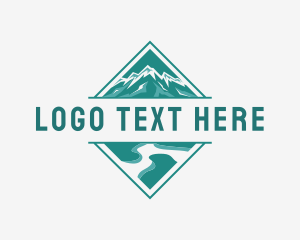Colorado - Mountain River Adventure logo design