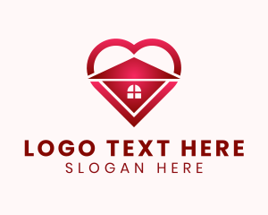 Love - Heart Home Realtor logo design