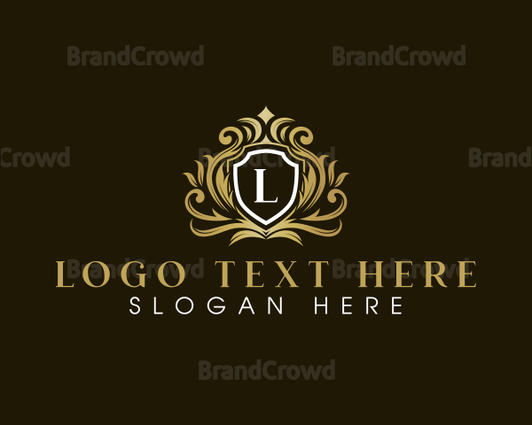 Royal Elegant Shield Crown Logo