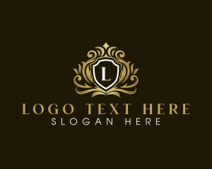 Vintage - Royal Elegant Shield Crown logo design