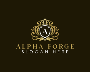 Royal Elegant Shield Crown logo design