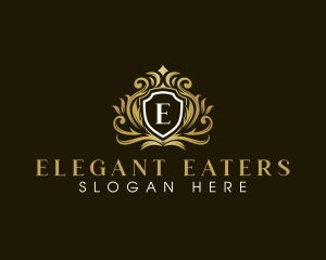 Royal Elegant Shield Crown logo design