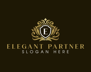 Royal Elegant Shield Crown logo design