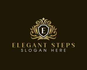 Royal Elegant Shield Crown logo design