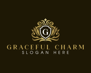 Royal Elegant Shield Crown logo design