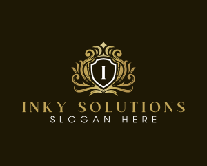 Royal Elegant Shield Crown logo design