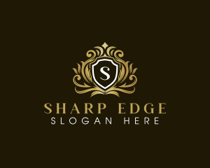 Royal Elegant Shield Crown logo design