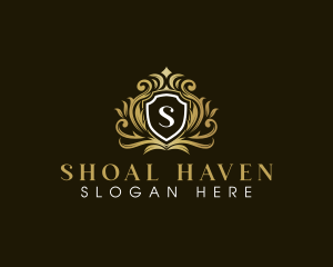 Royal Elegant Shield Crown logo design