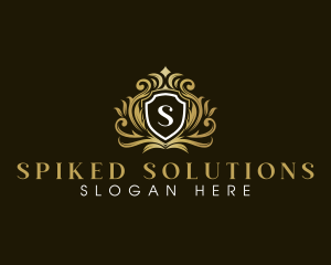 Royal Elegant Shield Crown logo design