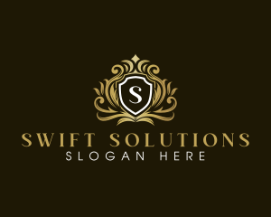 Royal Elegant Shield Crown logo design