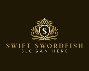 Royal Elegant Shield Crown logo design