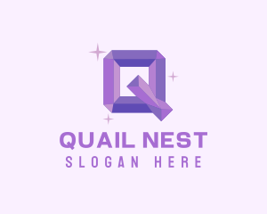 Shiny Gem Letter Q logo design