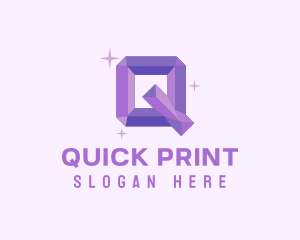 Shiny Gem Letter Q logo design