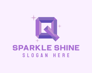 Twinkle - Shiny Gem Letter Q logo design